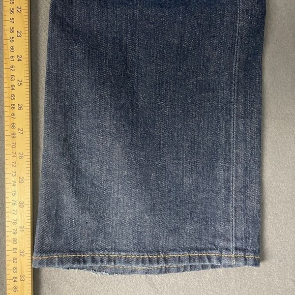 Tommy Hilfiger Jeans Mens 34x32 Blue Bootcut High Rise Dark Wash Denim - Picture 13 of 14
